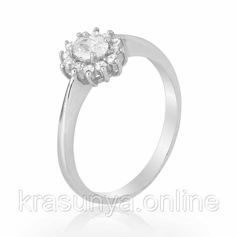 Срібна каблучка з фианитом КК2Ф/475 - 16, фото 1