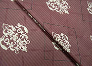 Постільна білизна Королева Ночі (Ранфорс) | Сімейний комплект | 50х70 | Орнамент на коричневому і бежевому, фото 2