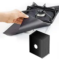 Жиронепроницаемая бумага черная | Тефлоновая накладка на газовую плиту | Защитная бумага для плиты g
