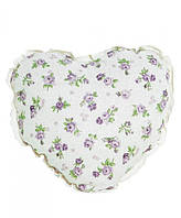 Диванная подушка сердце Lilac Rose с кружевом ТМ ПРОВАНС