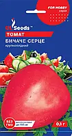 Томат Бычье Сердце красный крупноплодный урожайный среднепоздний сорт мясистый вкусный, упаковка 0,1 г