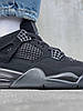 Кросівки Nike Air Jordan 4 Retro Black Cat Найк Джордан Ретро 4 Блек Кет чорні замша унісекс, фото 7