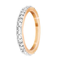 Серебряное кольцо позолоченное с фианитом К3Ф/092 - 16,5
