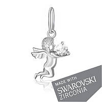 Серебряная подвеска, кулон с цирконием SWAROVSKI ZIRCONIA П2С/365