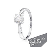 Серебряное кольцо с цирконием SWAROVSKI ZIRCONIA К2С/455 - 16