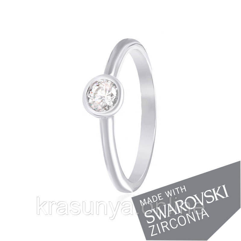 Срібна каблучка з цирконієм SWAROVSKI ZIRCONIA К2С/456 - 17,5