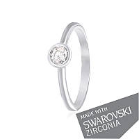 Серебряное кольцо с цирконием SWAROVSKI ZIRCONIA К2С/456 - 18,5