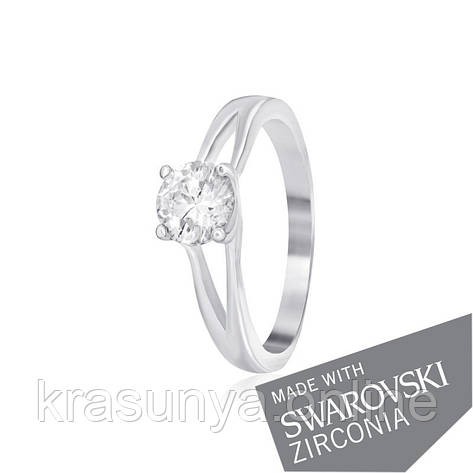 Срібна каблучка з цирконієм SWAROVSKI ZIRCONIA К2С/492 - 16,2, фото 1
