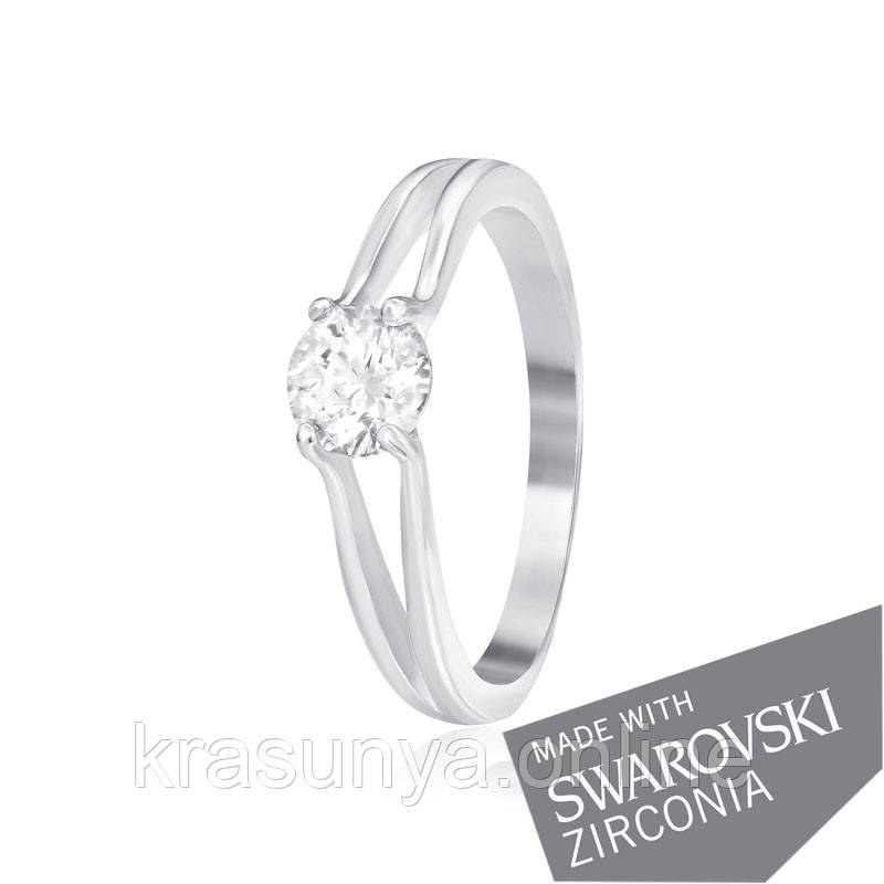 Срібна каблучка з цирконієм SWAROVSKI ZIRCONIA К2С/704 - 15,5