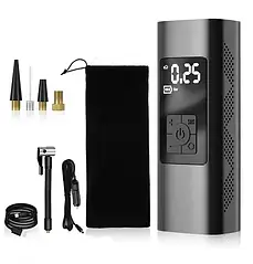 Портативний акумуляторний повітряний компресор 6000 мАh з LED-екраном для покачування шин, матраців, м'ячів.