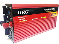 Инвертор автомобильный UKC AR-3000M, 24V-220V, AC/DC, 3000W