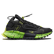 Чоловічі кросівки Reebok Zig Kinetica Edge чорно-зелені термо кросівки в темряві світяться водовідштовхувальні, фото 3