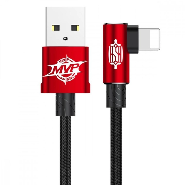 Кабель Baseus MVP Elbow L Shape Cable USB to Lightning 1.5A 2m CALMVP-A09 Red