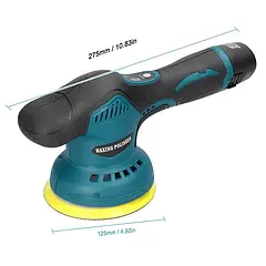 Акумуляторна полірувально-шліфувальна машинка YK49 з двома акумуляторами.12V.