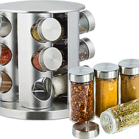 Набор для специй Spice на 12 емкостей, функциональный набор из нержавеющей стали.
