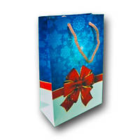 Пакет картонний новорічний подарунковий 11х18х5 NGM-009 12 шт/уп. пакет малий новий рік новорічна упаковка