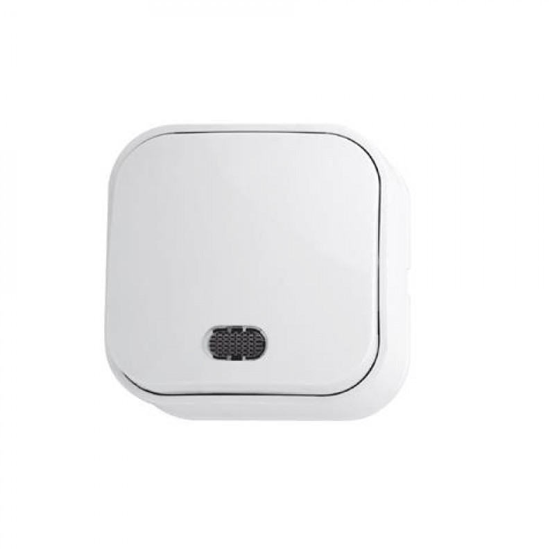 Вимикач накладний одноклавішний Horoz Electric EVA білий 10А з підсвічуванням (112-002-0001)