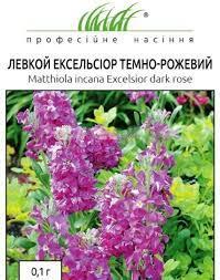 Квіти Левкой махровий Ексельсіор темно-червоний 0,1 г
