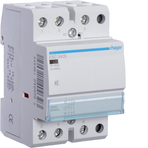 Контактор безшумний Hager ESC340S 40A 230В 3НВ