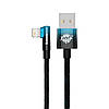 Кабель зарядний Baseus USB — Lightning MVP 2 кутовий 2.4 А 2 м Black/Blue (CAVP000121), фото 2
