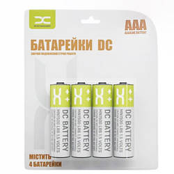 Батарейки DC LR3/AAA (мізинчикові, паковання 4 шт.)