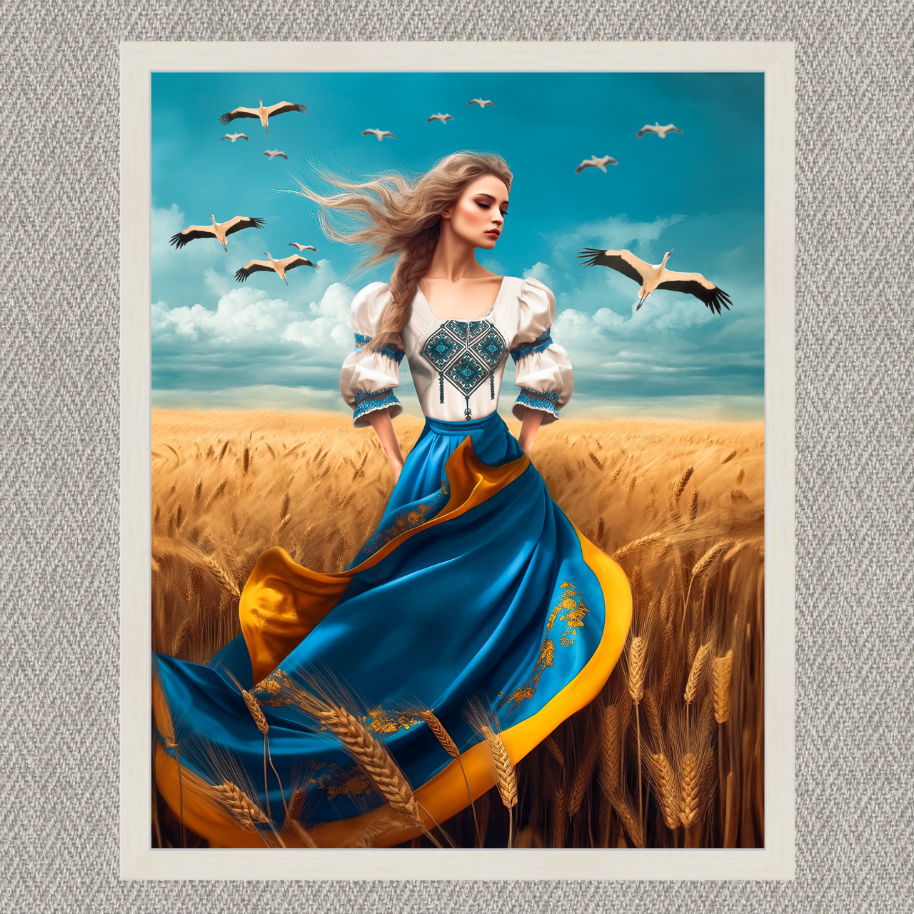 Інтер'єрна картина-постер на стіну Українська дівчина 30*20 Орігамі OP 5310 Маленька