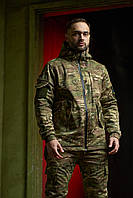 Тактическая куртка военная весенняя осенняя мужская с флисом мультикам | Ветровка мужская армейская