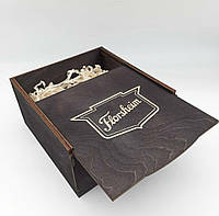 Подарочная коробка деревянная тонированная, цвет морилка на выбор