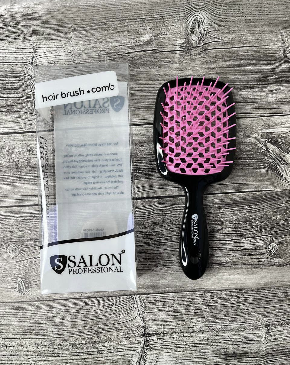 Масажна щітка для волосся SALON PROFESSIONAL силіконова, квадрат - фото 2 - id-p2036817872