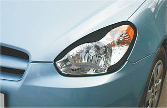 Захист передніх фар Hyundai Accent 2005-2010 г.в. Хюндай Акцент
