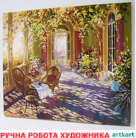 Картина масло маслом на холсте цветы Картина большая интерьерная городской пейзаж природа Подарок руководителю