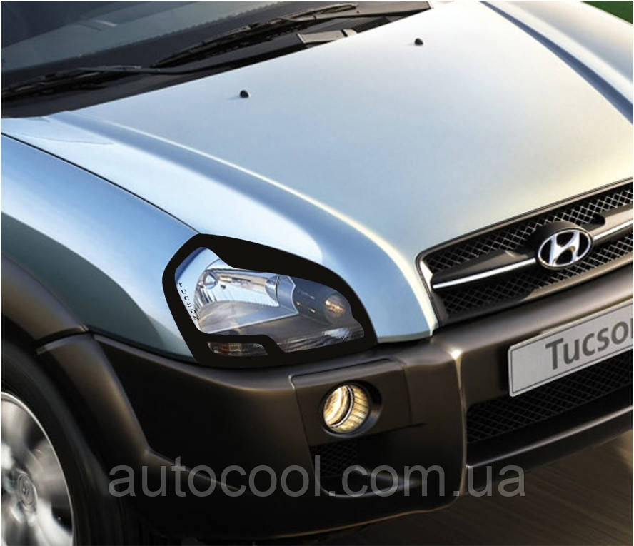 Захист передніх фар Hyundai Tucson 2004-2010 г.в. Хюндай Туксон