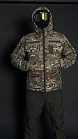 Зимняя водоотталкивающая куртка из ткани Membrana 4000 с подкладкой Omni-heat мультикам до-17/-20.