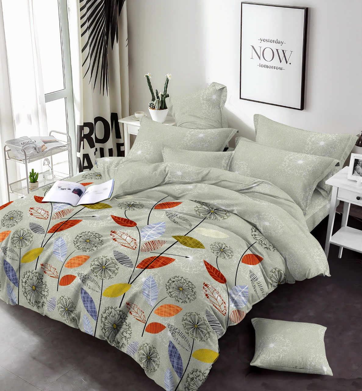 Набір постільної білизни Бязь Голд Люкс №бл445 Подвійний 200х220 на кнопках, фото 1