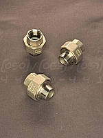 Американка нержавіюча внутрішнє зварювання Ду10 (3/8") (з'єднання роз'ємне з накидною гайкою), з прокладкою