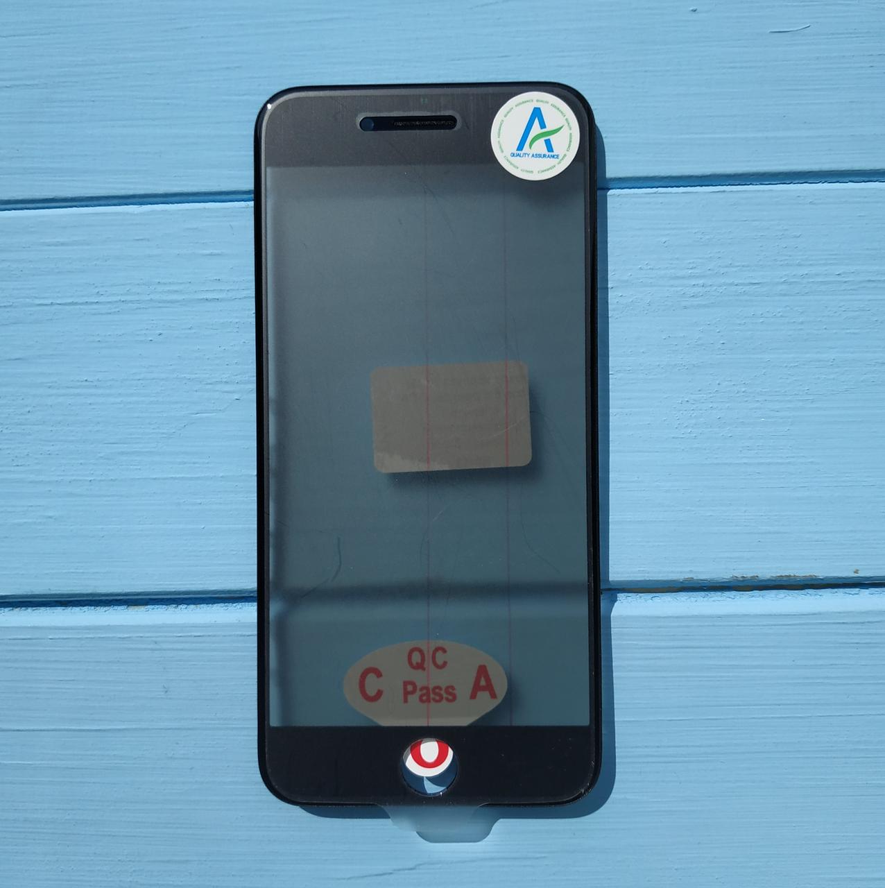 Скло корпусу Apple iPhone 8, iPhone SE 2020 з рамкою, OCA плівкою, поляризаційною плівкою Black