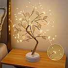 Настільний світильник від USB, 50 см, 36LED, Бонсай Дерево DIY Auelife, Теплий білий / Світильник на батарейках, фото 4