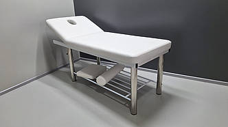 Стаціонарний масажний стіл 2-х секційний ширина 77 см навантаження 350 кг KR-75_ST посилена масажна кушетка