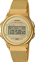 Мужские Часы Casio A171WEMG-9A со светодиодной подсветкой, нержавеющим браслетом и официальной гарантией 24