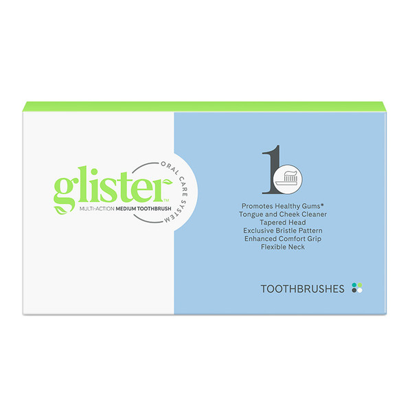 Універсальна зубна щітка зі щетиною середньої жорсткості Glister упаковка 4 шт - фото 2 - id-p1783727887