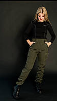 Жіночі тактичні демісезонні штани Softshell (380 г/м2)  в кольорі Олива
