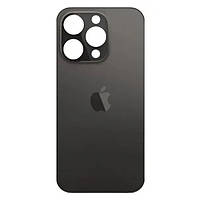 Задня кришка (скло) iPhone 14 Pro space black (big hole) (оригінал завод)