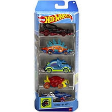 Набір машинок Хот Вілс 5 шт Hot Wheels Street Beasts HLY77