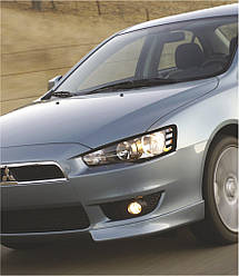 Захист передніх фар Mitsubishi Lancer X 2007+ г.в. Мітсубісі Лансер 10