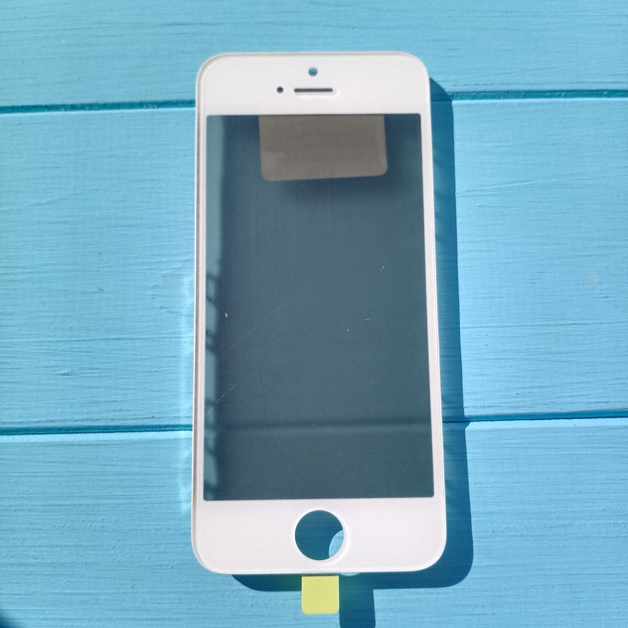 Скло корпусу Apple iPhone 5 з рамкою, OCA плівкою, поляризаційною плівкою White