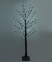 Светодиодное дерево-гирлянда с коричневым стволом, 1,5м, 225LED, 220V, IP40 Белый