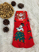 Детские теплые новогодние носки Красный. Носки зимние для детей разные цвета и рисунки