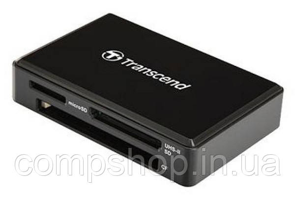 Зчитувач Кардрідер Transcend TS-RDF9K2 USB 3.1 Type-A -> microSD/SD/CF UHS-II Чорний (код 116870)
