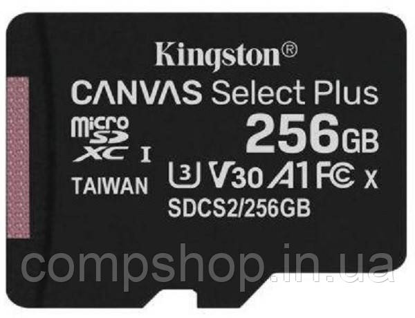 Карта пам'яті MicroSD 256GB Kingston Select Pls 100R C10 (код 126181)