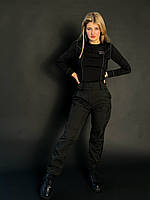 Жіночі тактичні демісезонні штани Softshell (380 г/м2)  в кольорі чорний